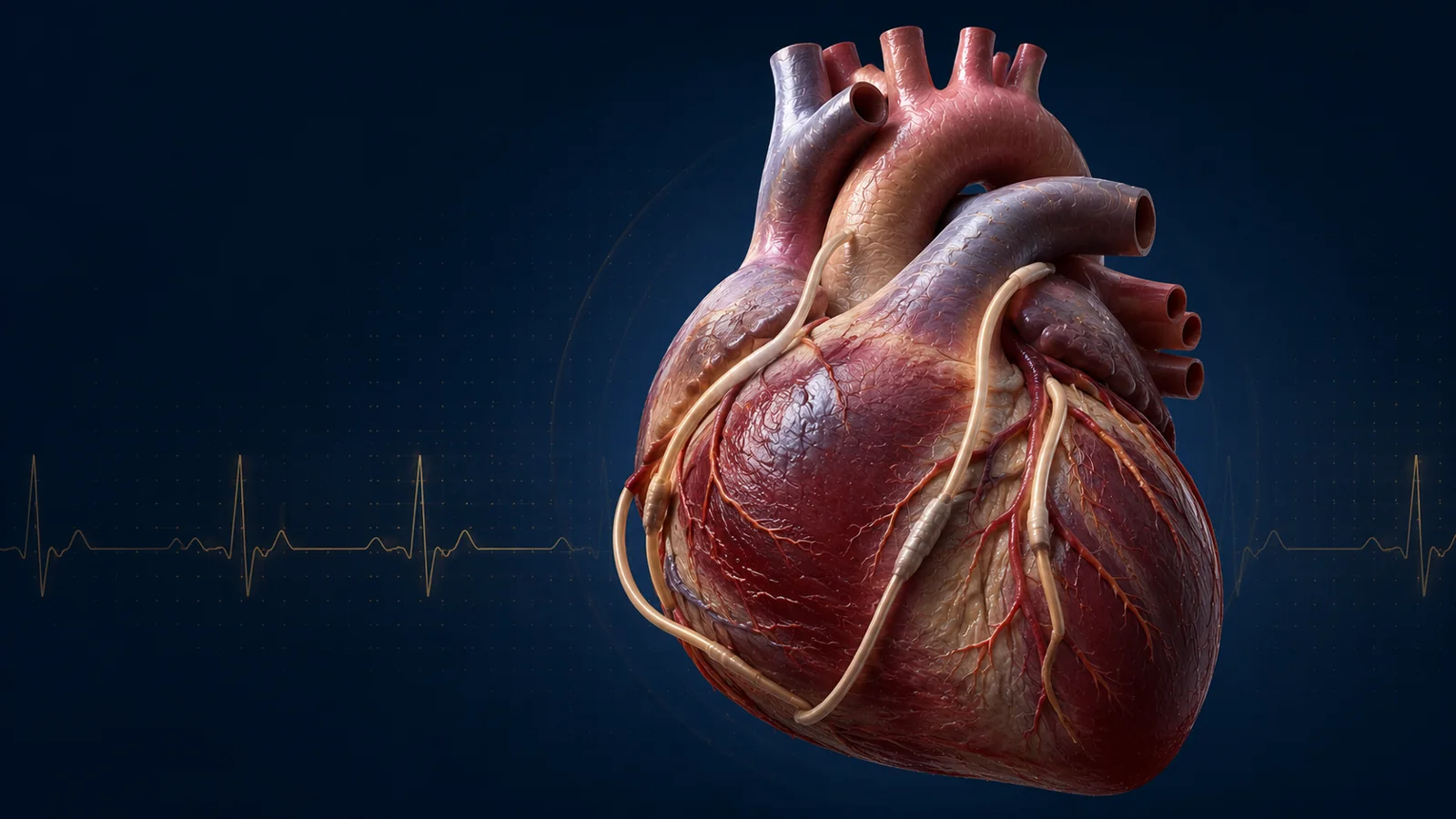 Anatomical heart with bypass grafts — understanding bypass surgery